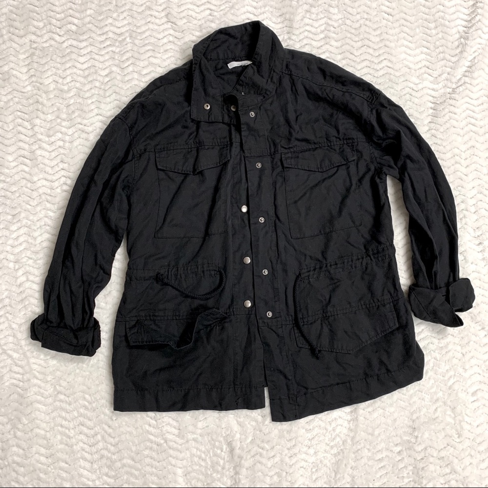Lightweight black forever 21 small utility jacket